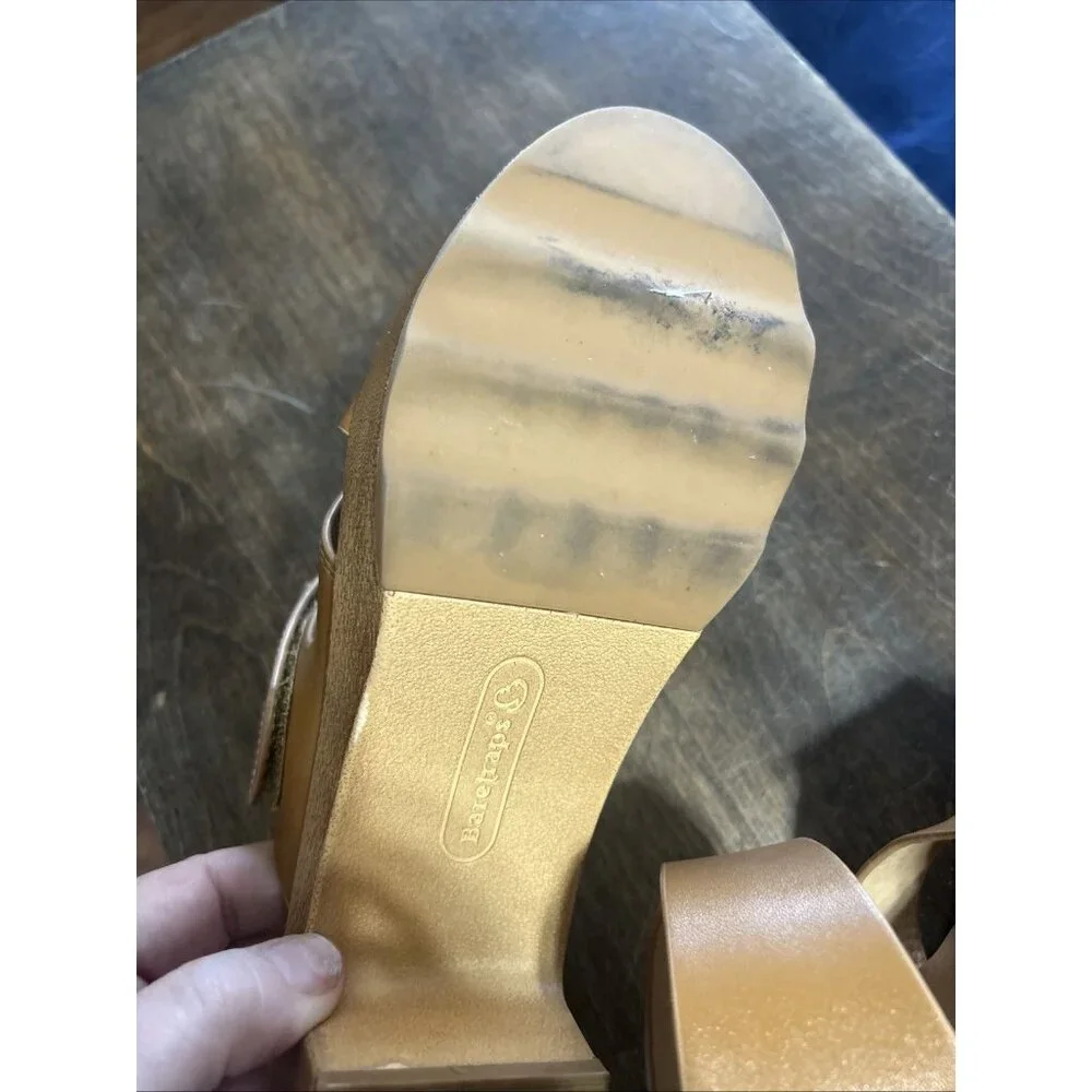 Brown Heels Slide Slip-on Sandals Women's 6.5